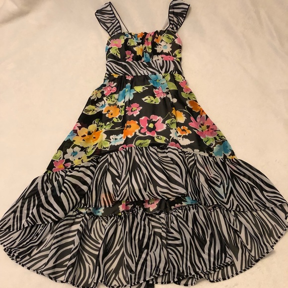 Bonnie Jean 4t Zebra Floral Girls Dress - Picture 2 of 7